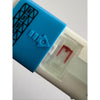 Saliva indicator showing adequate saliva collection on DrugCheckExpress Saliva Tracer 7 oral test kit